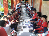 Gerakan Makan Sehat dan Senam Sehat SMP N 4 Brebes